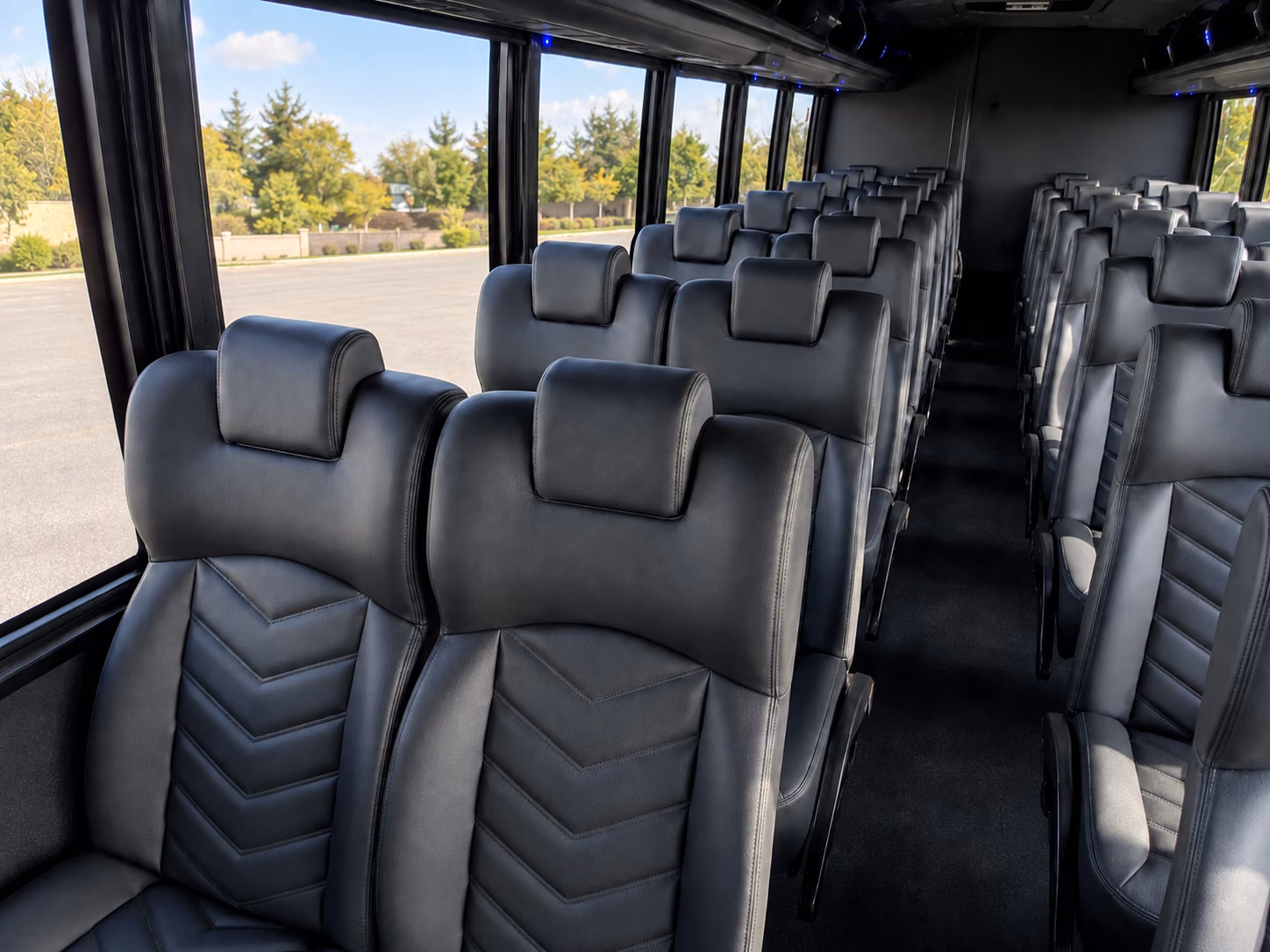 sterling heights 18 passenger minibus interior
