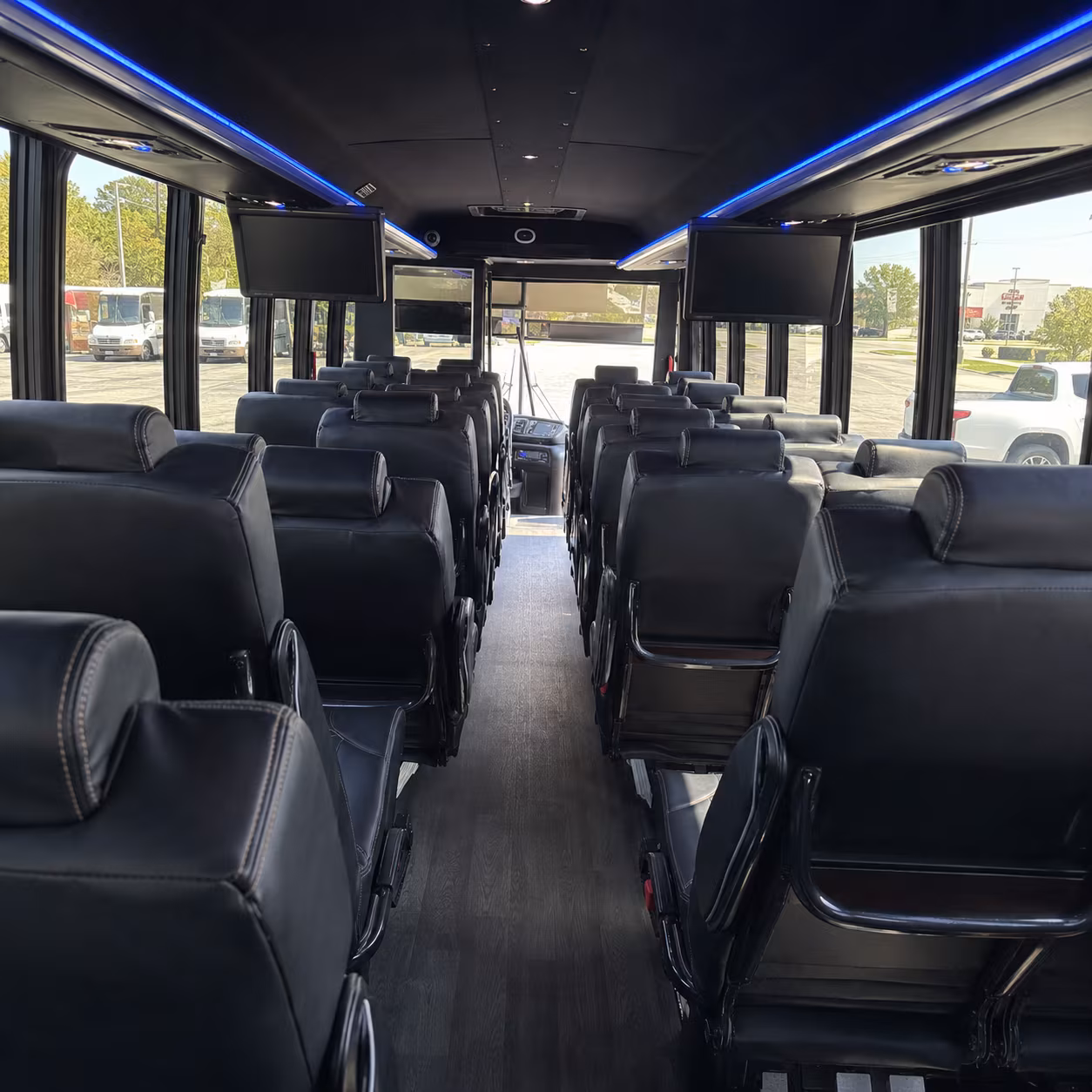 sterling heights 25 passenger minibus inside