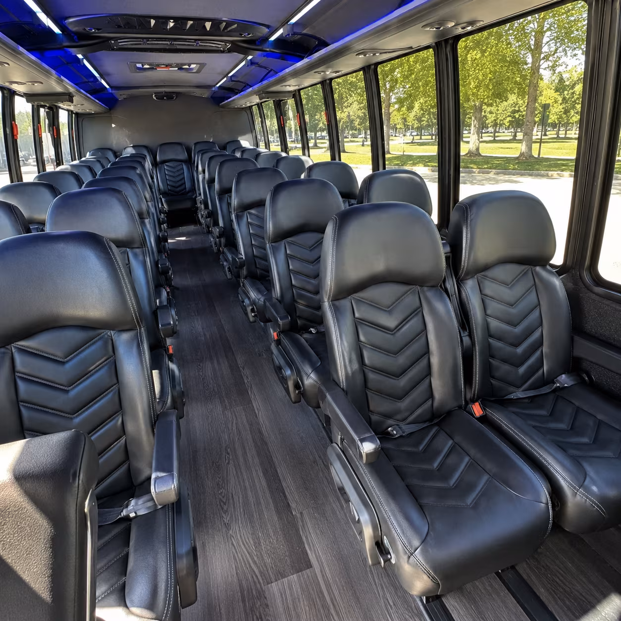 sterling heights 28 passenger minibus inside