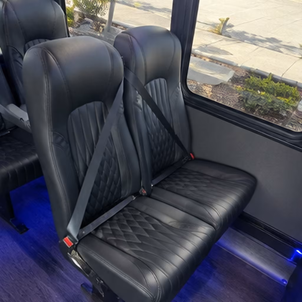 sterling heights 28 passenger minibus interior