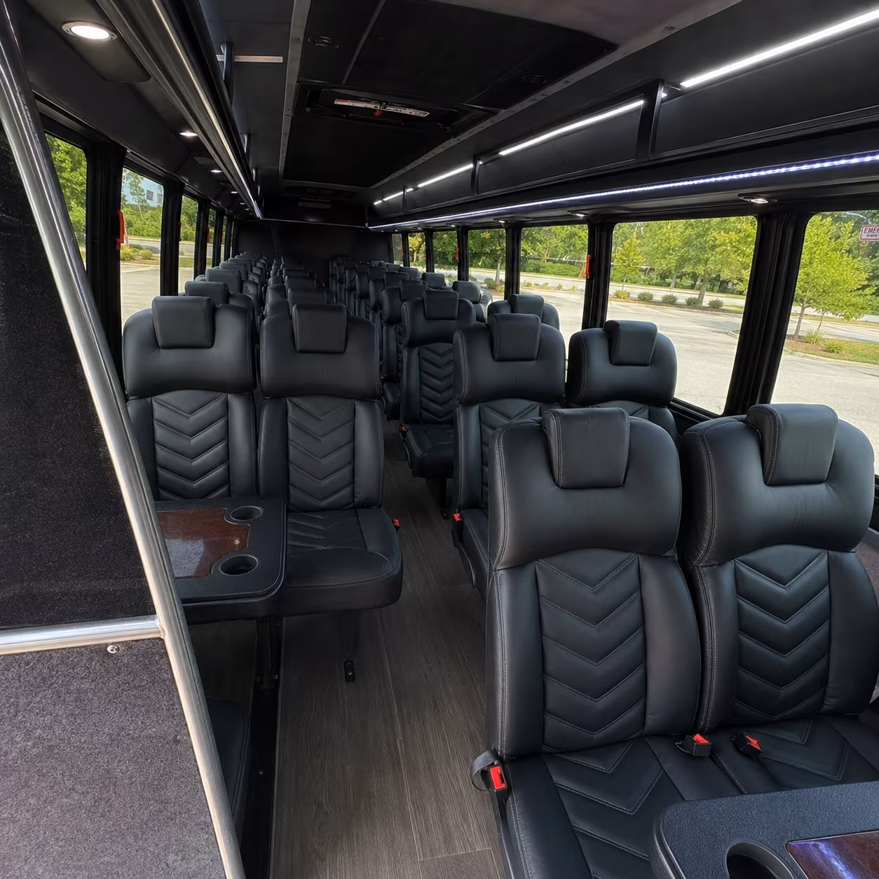 sterling heights 30 passenger minibus interior