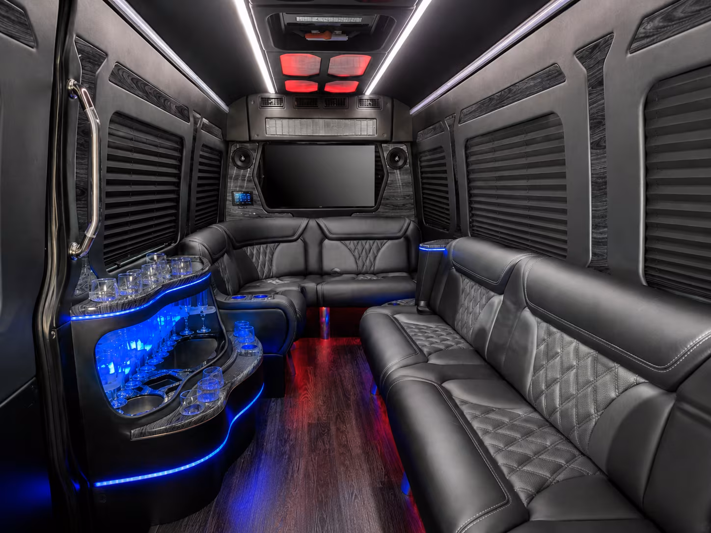 sterling heights 30 passenger party bus interior