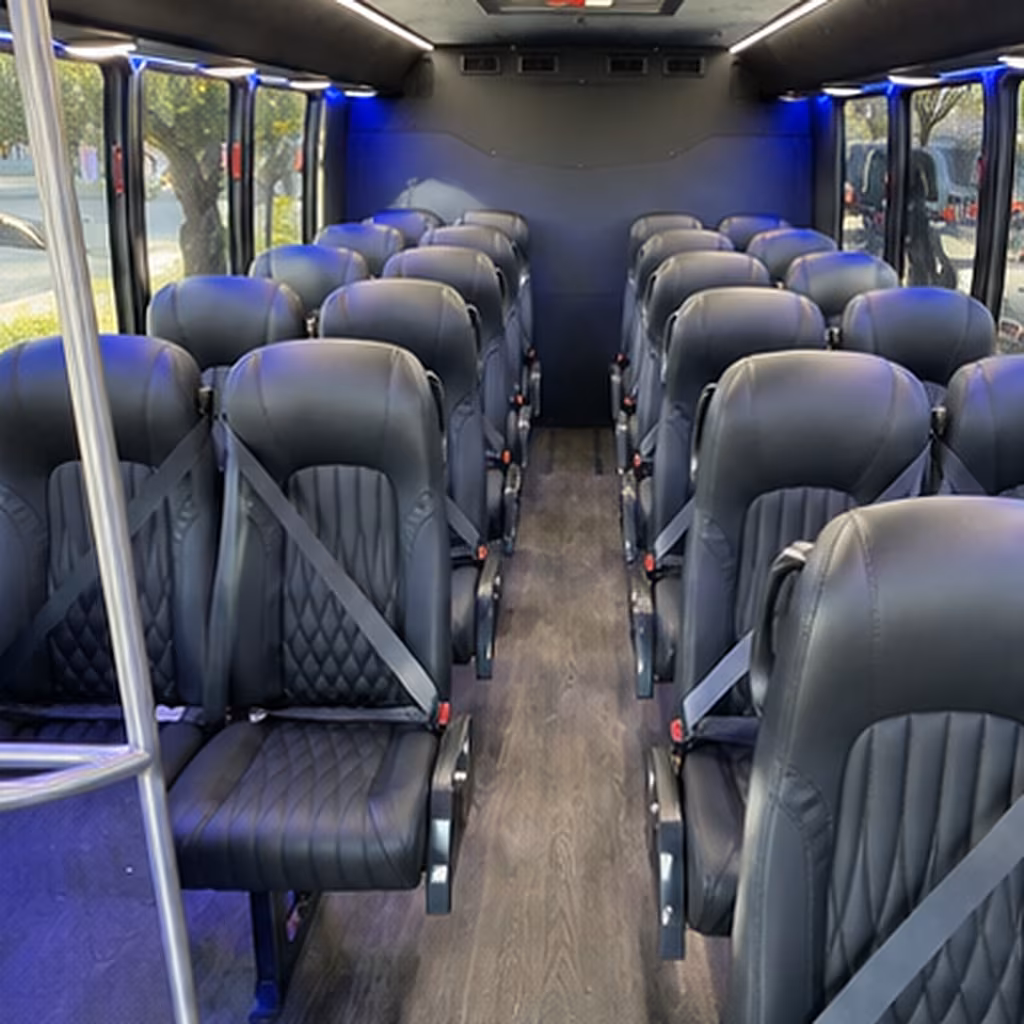 sterling heights 35 passenger minibus interior