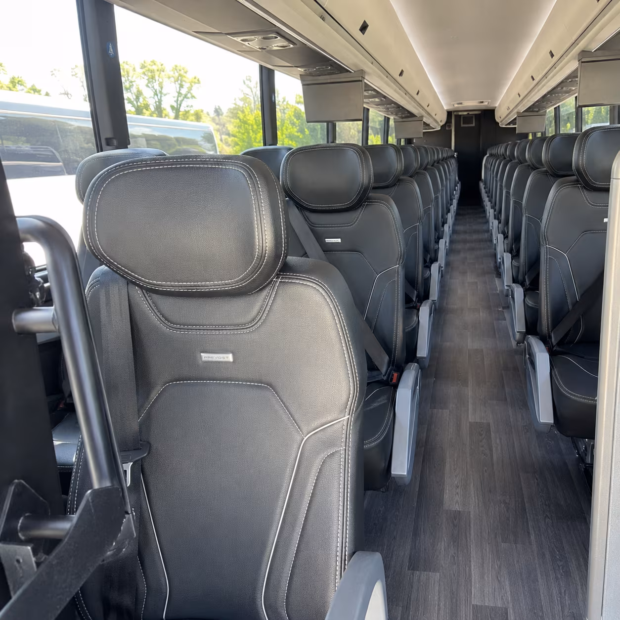 sterling heights 56 passenger charter bus interior