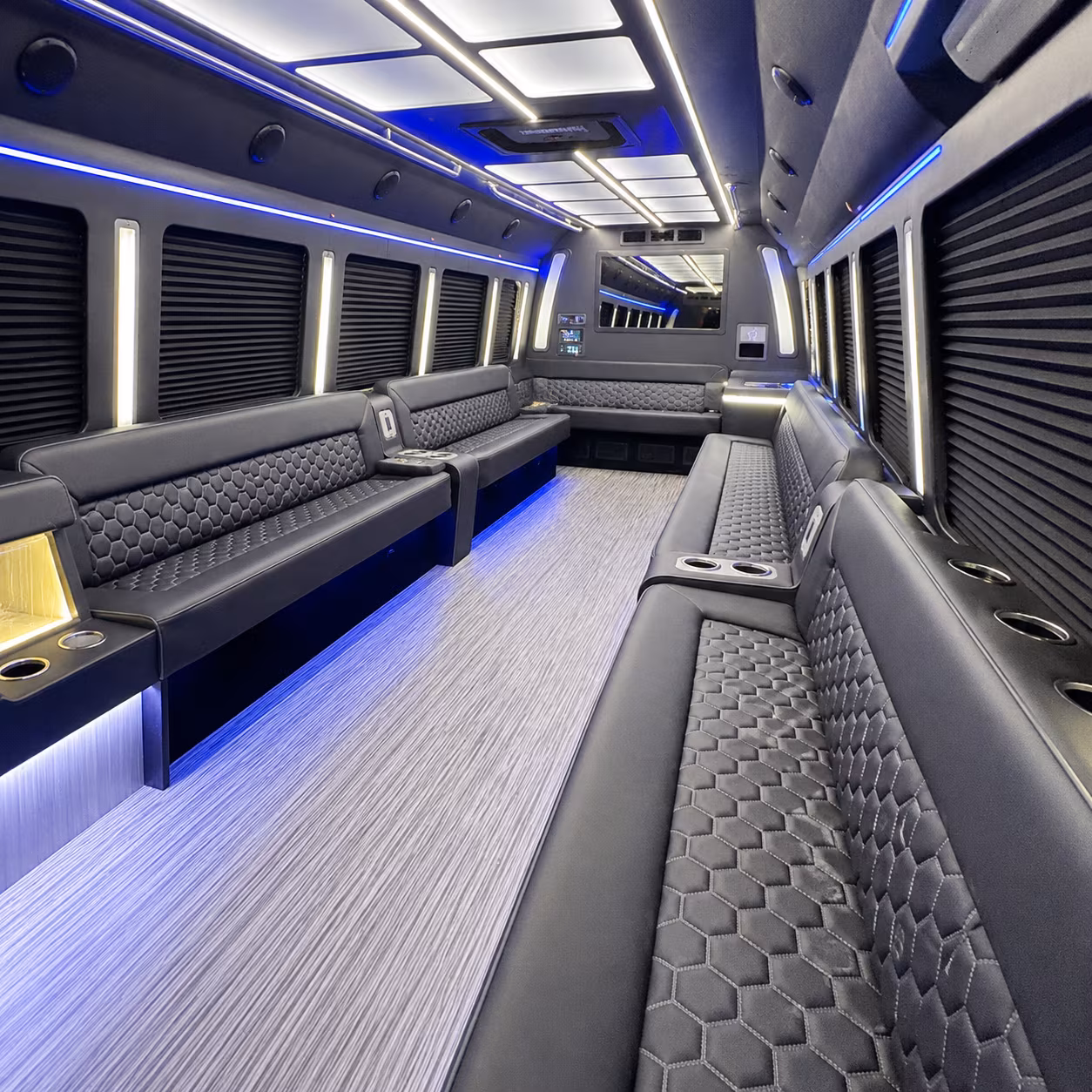 sterling heights party bus interior
